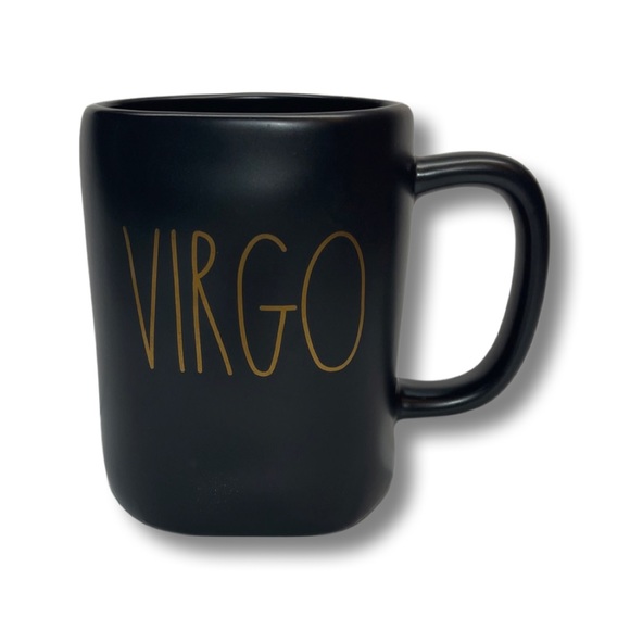 Rae Dunn Virgo Astrology Mug | 16oz | Black and metallic gold